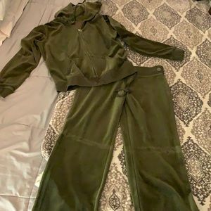 Velvet jogger suit